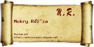 Mokry Róza névjegykártya