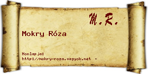 Mokry Róza névjegykártya